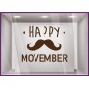 Vitrophanie LETTRAGE ADHESIF MOVEMBER CANCER HOMME MAGASIN VITRINE DECORATION