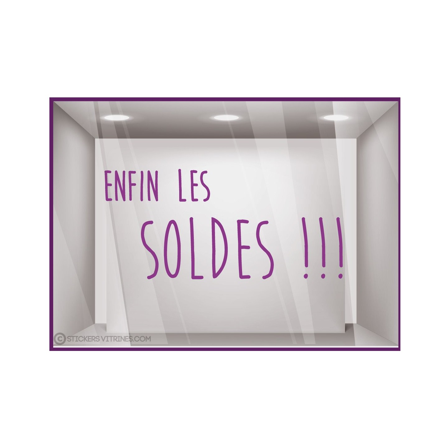 Sticker Enfin les Soldes promotion destockage offre promotionnelle braderie liquidation mode chaussure sport accessoire
