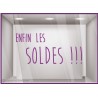 Sticker Enfin les Soldes promotion destockage offre promotionnelle braderie liquidation mode chaussure sport accessoire