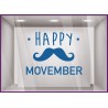Vitrophanie LETTRAGE ADHESIF MOVEMBER CANCER HOMME MAGASIN VITRINE DECORATION
