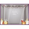 KIT DE STICKERS GUIRLANDE DE NOEL ET 6 CADEAUX CALICOTS LETTRAGE ADHESIF DECORATION VITRINE MAGASIN MODE