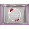 STICKERS COURONNE VOTRE ENTREPRISE VOUS SOUHAITE DE JOYEUSES FETES A PERSONNALISER DEVANTURE MAGASIN DECORATION 
