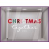 STICKER LETTRAGE CHRISTMAS TOGETHER VITRINE VITRES IDEES DECORATION NOEL JOYEUSES FETES MODE ADHESIF