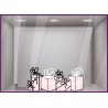 STICKER CADEAUX ELEGANTS DECORATION CALICOT ADHESIF DEVANTURE BOUTIQUE MODE BIJOUTERIE NOEL FETES VITRINE