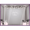 KIT DE STICKERS GUIRLANDE DE NOEL ET 6 CADEAUX CALICOTS LETTRAGE ADHESIF DECORATION VITRINE MAGASIN MODE