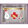 Motif de Noël Pharmacie SAPIN FETES VITROPHANIE 