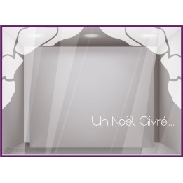 Kit Stickers Noel Givre igloo devanture magasin glace autocollant geant vitrophanie hiver boutique calicot