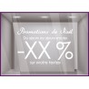 Sticker Promotions de Noël a personnaliser vitre idee decoration commerce boutique lettrage adhesif