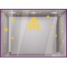 Kit de Stickers Lustre de Noel joyeuses fetes commerce magasin calicot devanture mode bijouterie decoration idee