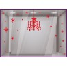 Kit de Stickers Lustre de Noel joyeuses fetes commerce magasin calicot devanture mode bijouterie decoration idee