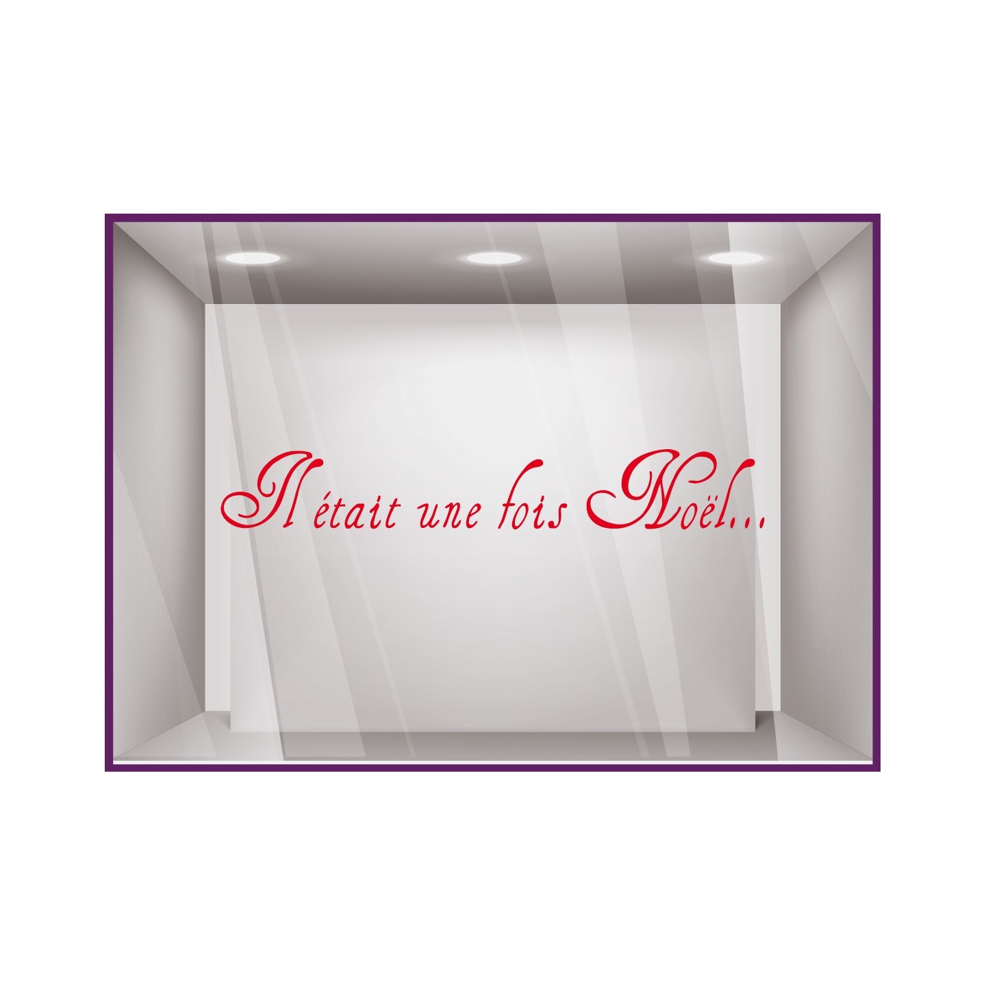 Sticker Il était une fois Noël DEVANTURE COMMERCE CALICOT VITROPHANIE DECORATION