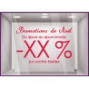 Sticker Promotions de Noël a personnaliser vitre idee decoration commerce boutique lettrage adhesif