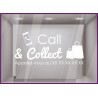 Sticker Call and Collect a Personnaliser lettrage adhesif autocollant vitrine devanture magasin covid vitrophanie restaurant
