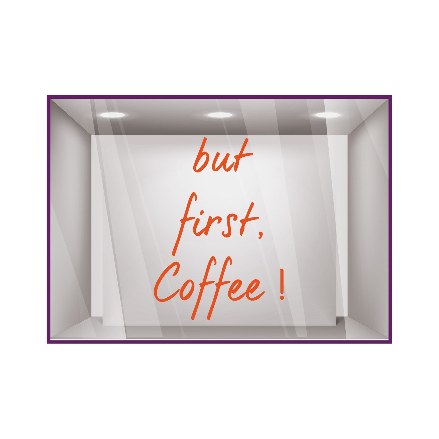Sticker But First Coffee devanture restaurant cafe commerce vitrine idee decoration calicot vitrophanie adhesif