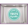 Sticker Covid 19 tests disponibles vitrine pharmacie calicot cabinet medical depistage vitrophanie devanture repositionnable