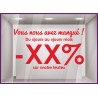 Sticker Vous nous avez manque personnaliser vitrine devanture calicot covid restaurant commerce boutique mode magasin enseigne