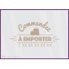 Sticker Commandez a Emporter restaurant signaletique vitrine commerce devanture lettrage adhesif calicot vitrophanie boulangerie