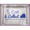 Sticker Call and Collect a Personnaliser lettrage adhesif autocollant vitrine devanture magasin covid vitrophanie restaurant