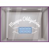 Sticker Masque Obligatoire DEVANTURE VITRINE CALICOT BOUTIQUE COMMERCE DECORATION COVID FRANCAIS 