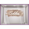 Sticker Soldes devanture fournisseur mode promotion offre promotionnelle destockage braderie liquidation calicot vitre adhesif