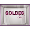 Sticker Soldes Chics BOUTIQUE MODE BIJOUTERIE CALICOT AUTOCOLLANT ADHESIF IMPRIMEUR DECORATION VITRINE LETTRAGE VITROPHANIE