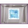 Sticker Soldes Carre Flocons COMMERCE VITROPHANIE ADHESIF IDEE DECORATION VITRINE VITRES  CALICOT PROMOTIONS
