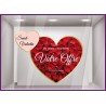 Sticker 2 Coeurs Enlacés Promotion à Personnaliser Saint Valentin fleuriste mode deco bijouterie calicot lettrage boutique