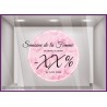 PROMOTION SEMAINE DE LA FEMME ADHESIF VITROPHANIE FLEURISTE JOURNEE MAGASIN OFFRE DEVANTURE 