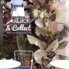 STICKER CLICK AND COLLECT PERSONNALISER VITRINE BOUTIQUE MAGASIN RESTAURANT TRAITEUR MODE DECORATION