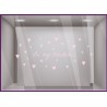 Sticker Be My Valentine Petits Coeurs saint valentin devanture vitrine magasin mode boutique femme lettrage autocollant vitre