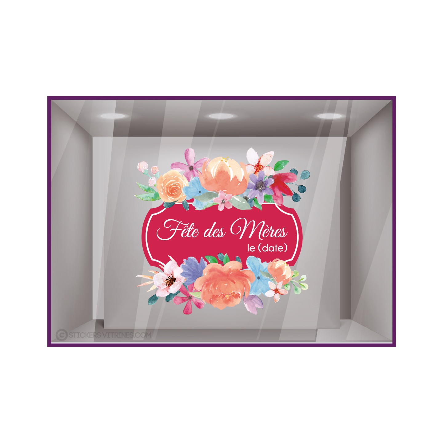 STICKER-ADHESIF-VITRINE-DEVANTURE-COMMERCE-FLEURISTE-CALICOT
