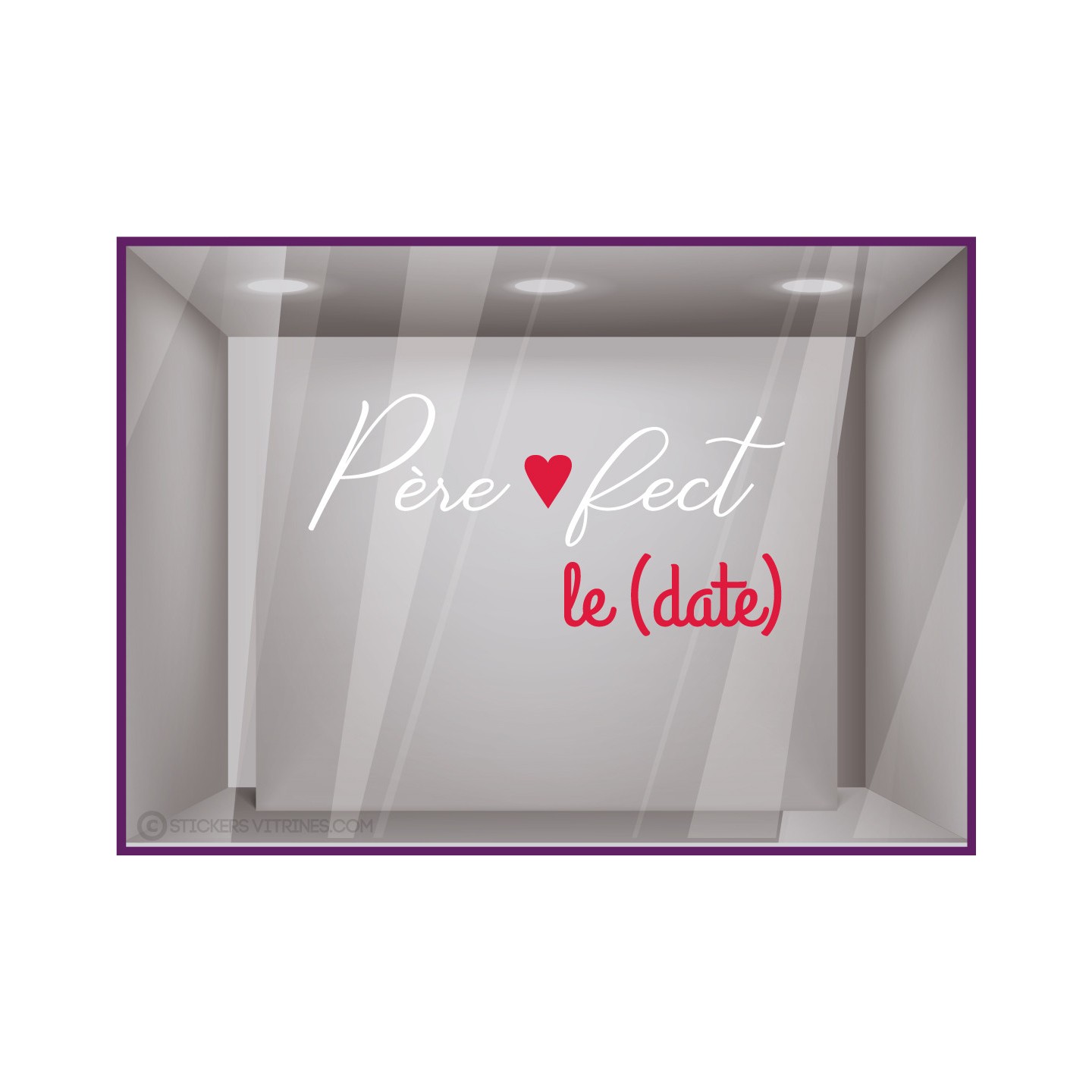 STICKER-FETE DES PERES-VITROPHANIE-DEVANTURE-VITRES-MAGASIN-DECO-LETTRAGE-AUTOCOLLANT