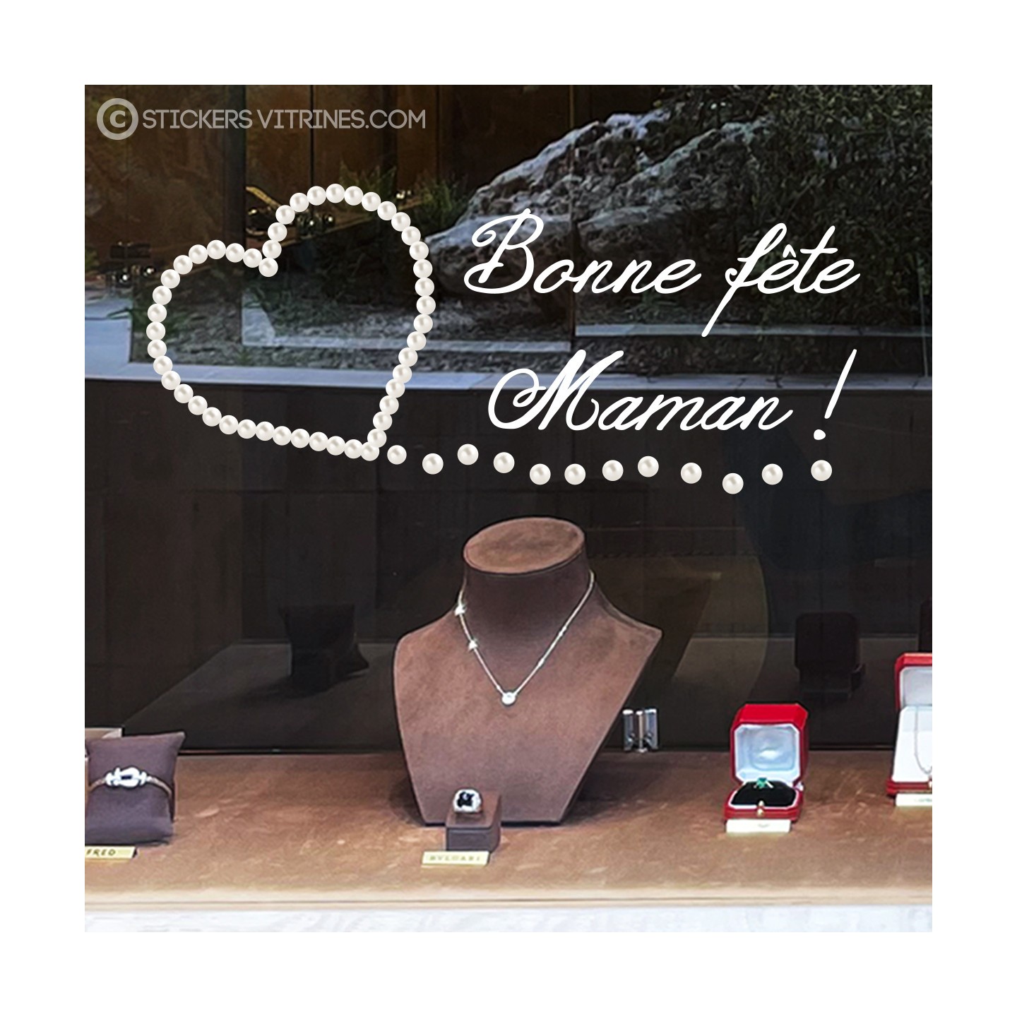 Autocollant-bijouterie-fete des meres-adhesif-boutique-vitrophanie