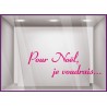 Sticker Pour Noël, je voudrais