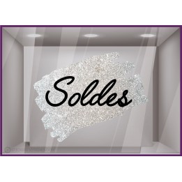 Sticker-Vitrophanie-Destockage-Lettrage adhesif-Magasin-Devanture-paillette-calicot-geant-soldes