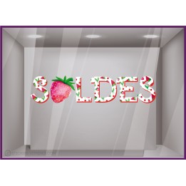 Lettrage autocollant-Soldes-Liquidation-Ete-Devanture-Boutique-Mode-Promotions-Vitrine-fraise-idee deco-fournisseur