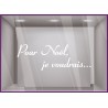 Sticker Pour Noël, je voudrais