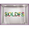 Lettres autocollantes-Soldes-Braderie-Ete-Promotion-Boutique-Adhesif-Vitrine-tropical-calicot