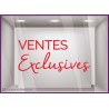 AUTOCOLLANT-SOLDES-BRADERIE-VITRE-COMMERCE-DECORATION-LETTRAGE-REDUCTION-VENTES EXCLUSIVES