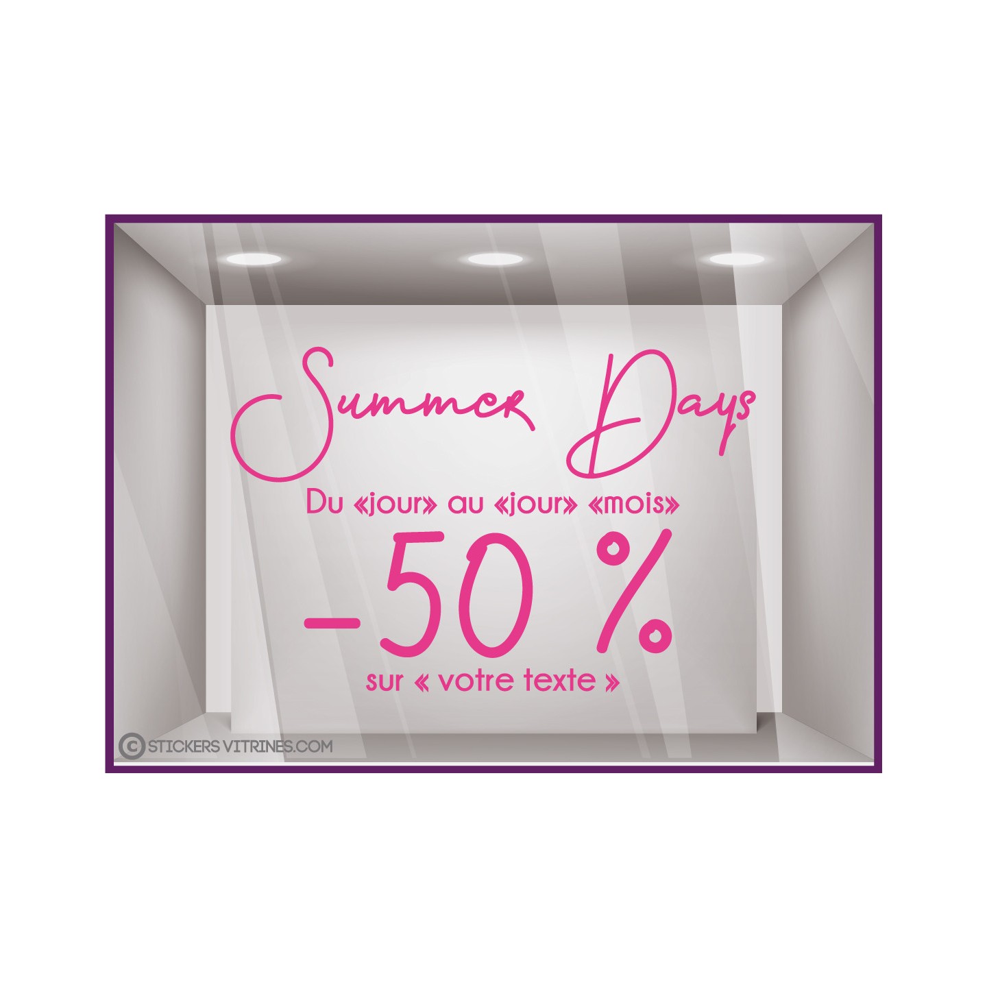STICKER-LETTRAGE AUTOCOLLANT-VENTES-PRIVEES-ETE-PROMOTIONS-VITRINES-BOUTIQUE-MAGASIN