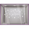 Sticker Be My Valentine Petits Coeurs saint valentin devanture vitrine magasin mode boutique femme lettrage autocollant vitre