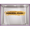 Sticker Bandeau Ventes privees paillete or devanture vitrine soldes promotions calicot lettrage autocollant adhesif mode magasin