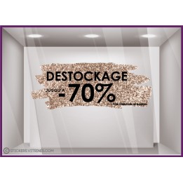 Sticker-Destockage-Paillete-Promotions-Soldes-Devanture-Boutique-Mode-Decoration-AUTOCOLLANT GEANT-PAS CHER