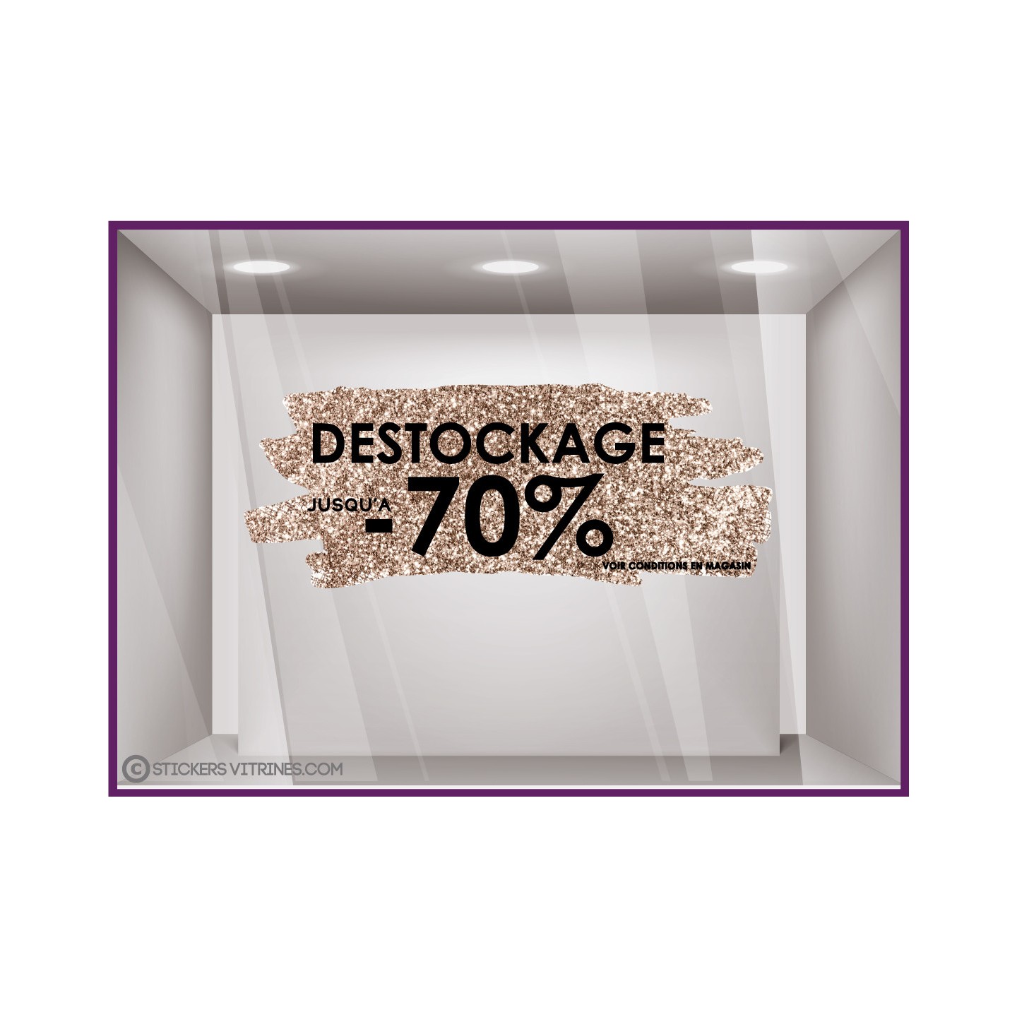 Sticker-Destockage-Paillete-Promotions-Soldes-Devanture-Boutique-Mode-Decoration-AUTOCOLLANT GEANT-PAS CHER
