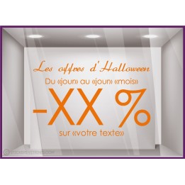Sticker Promos Offres d'Halloween `a personnaliser