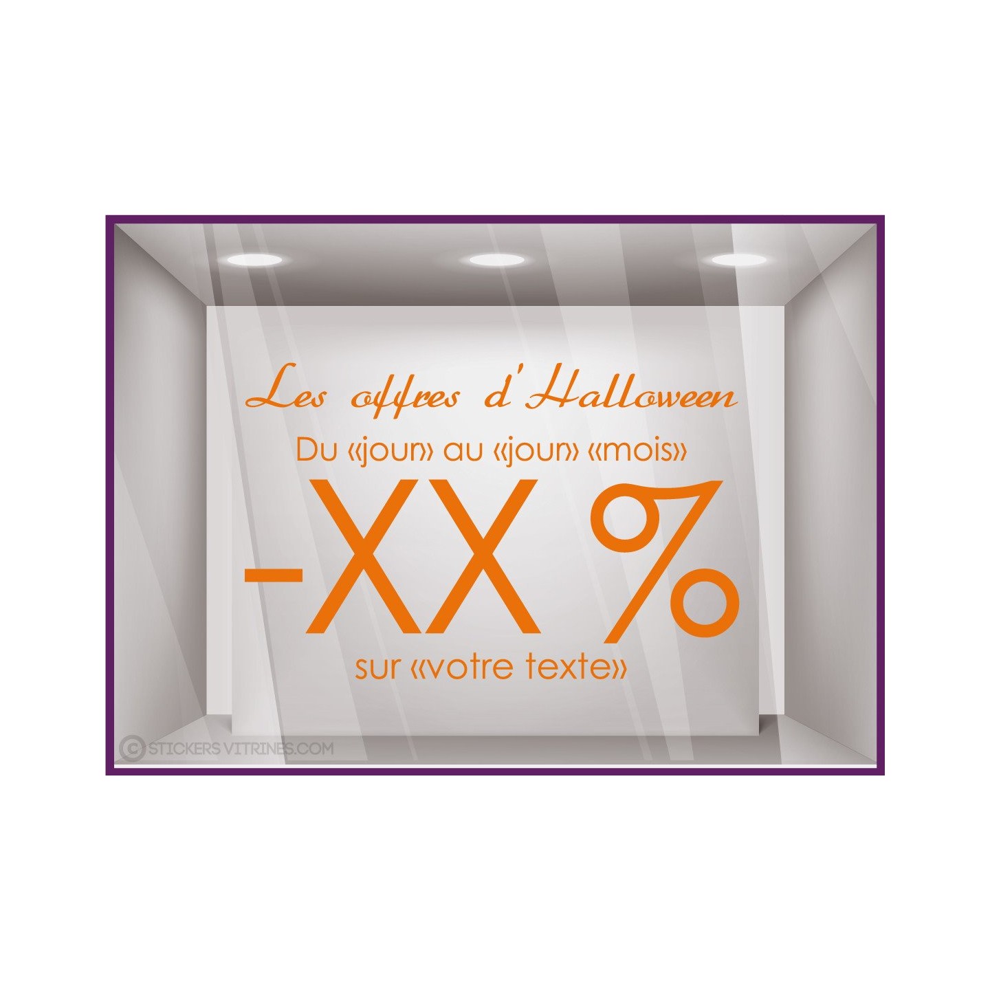 Sticker Promos Offres d'Halloween `a personnaliser