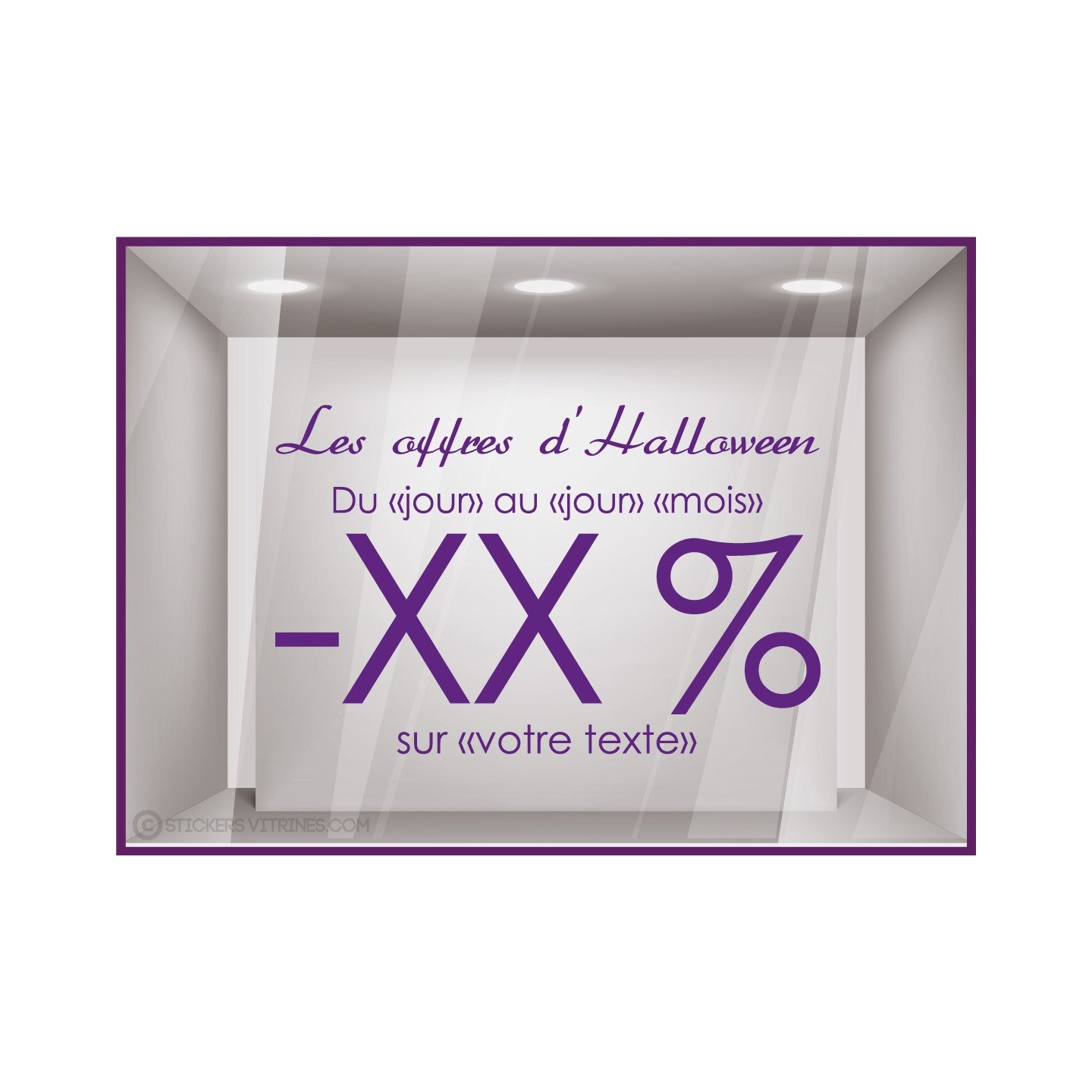 Sticker Promos Offres d'Halloween `a personnaliser