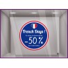 AUTOCOLLANT-FRENCH DAYS-PROMOTIONS-ADHESIF-VITRES-DEVANTURE-BOUTIQUE-MODE-CALICOT-IMPRIMEUR