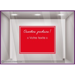 ADHESIF-BOUTIQUE-MODE-COMMERCE-VITROPHANIE-VINYLE-MAGASIN-STICKER PAS CHER-OUVERTURE PROCHAINE