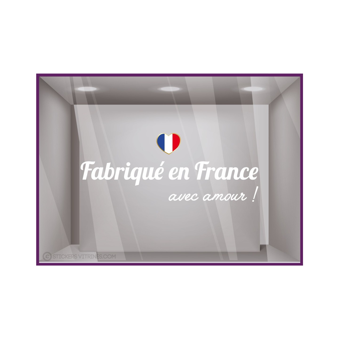VITROPHANIE-FABRIQUE EN FRANCE-MADE IN-DECORATION-ADHESIF-MAGASIN-COMMERCE-VITRE-LETTRAGE AUTOCOLLANT